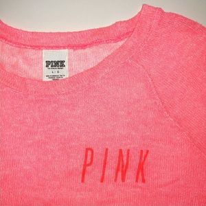 PINK Victoria's Secret Tops - Victoria's Secret PINK Sweater Size Large Logo PINK Victoria's Secret Tops - Victoria's Secret PINK Sweater Size Large Logo